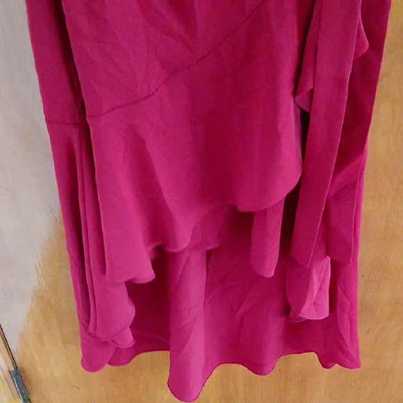 Laundry By Shelli Segal Red Asymmetrical High-Low Sundress 12 NWT - Picture 3 of 6